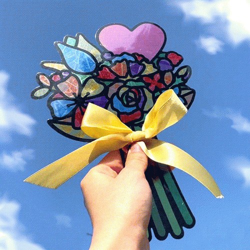 카네이션 꽃다발 썬캐쳐 5set