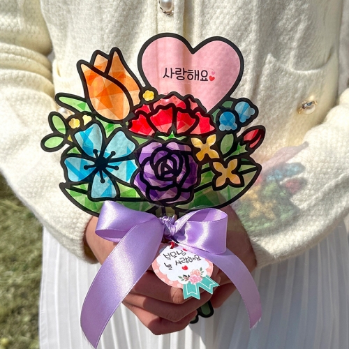 카네이션 꽃다발 썬캐쳐 5set