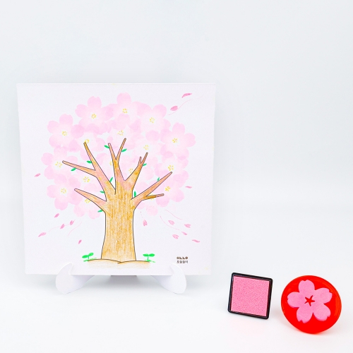 [오늘놀이] 봄꽃 스탬프 종이 액자 꾸미기(2종 택1/잉크패드 포함/액자 받침대/KC인증)