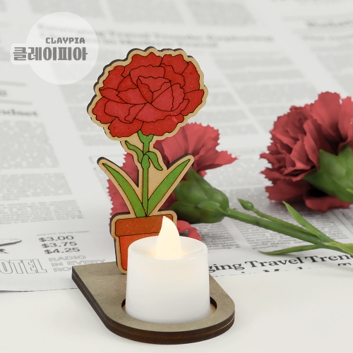카네이션 화분 팬시우드 무드등