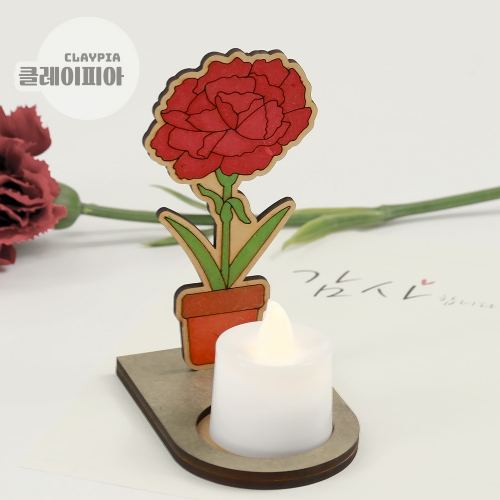 카네이션 화분 팬시우드 무드등