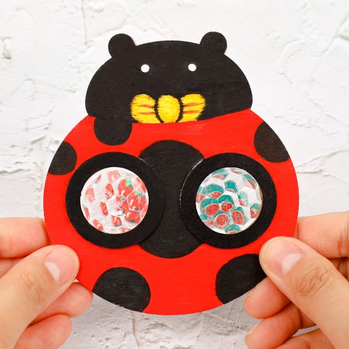 [오늘놀이] 곤충눈 만화경 목걸이(자연관찰/나비/무당벌레/사슴벌레/KC인증)