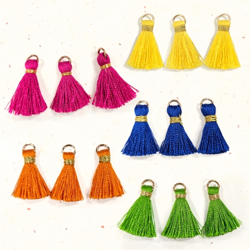 [탑키드] 미니 고리 금실 태슬 (5개입)