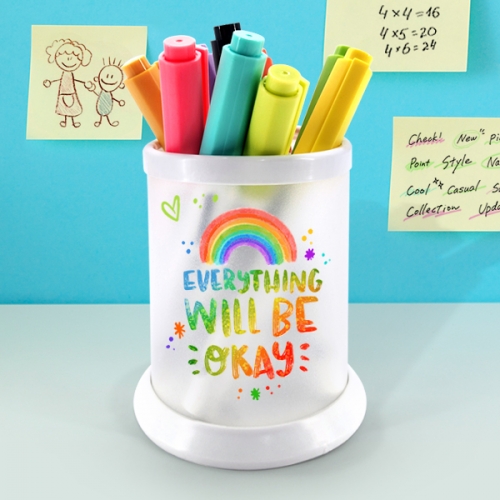 [탑키드] 내맘대로 꾸미는 PVC 투명 연필꽂이