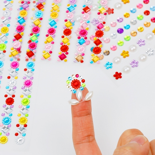 [대원피앤피] 큐빅 스티커 꽃 진주 만들기 재료 꾸미기 놀이