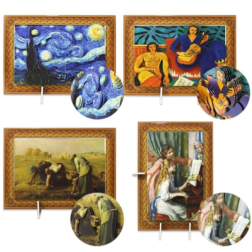 3D 입체명화 액자만들기 4종 -  어린이집 유치원 미술수업 재료 kit