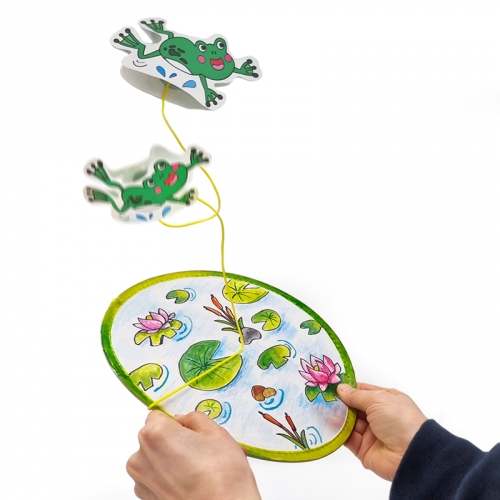 [탑키드] 만들기 점프 개구리 손제기 놀이