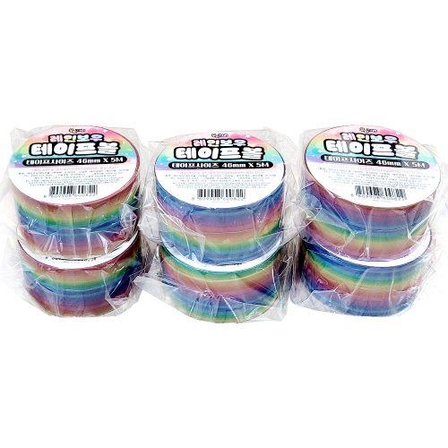 레인보우 테이프볼 (6개)