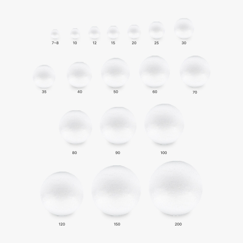 [대원피앤피] 스치백구 원형 소포장(18종 택1/스티로폼/미술재료)