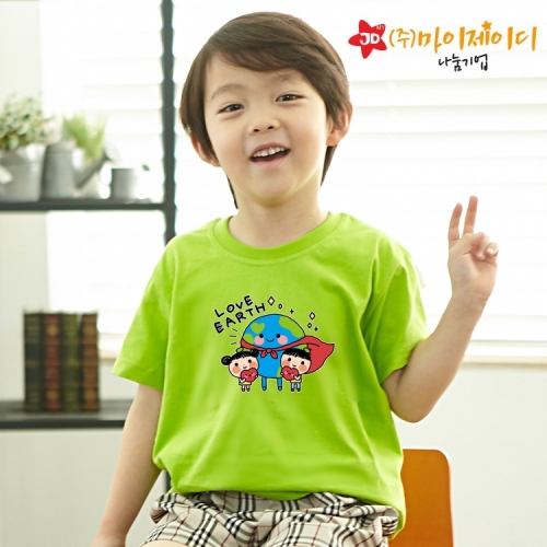 국산 순면 아트 티셔츠 면티 반팔 환경유니버스 아트 디자인 에코프랜즈(9색)