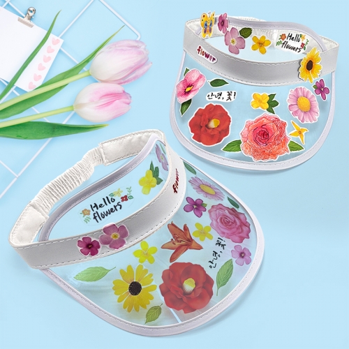 [탑키드] 꽃 스티커 투명 썬캡 만들기