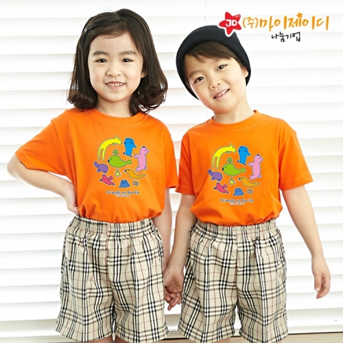 국산 순면 아트 티셔츠 면티 반팔 환경유니버스 아트 디자인 플래닛 프렌즈(9색)