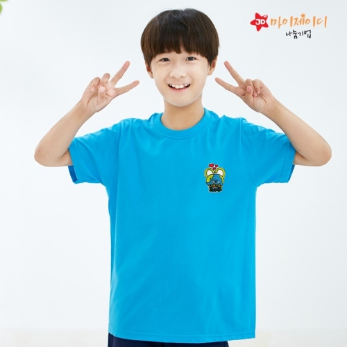 국산 순면 아트 티셔츠 면티 반팔 환경유니버스 고급와펜자수 러브플래닛(9색)