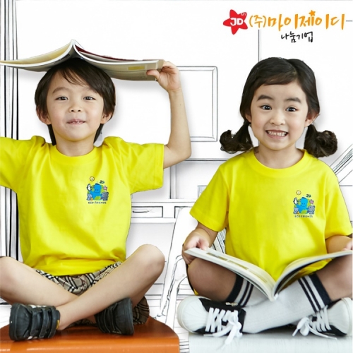 국산 순면 아트 티셔츠 면티 반팔 환경유니버스 아트 디자인 에코프랜즈 심플(9색)