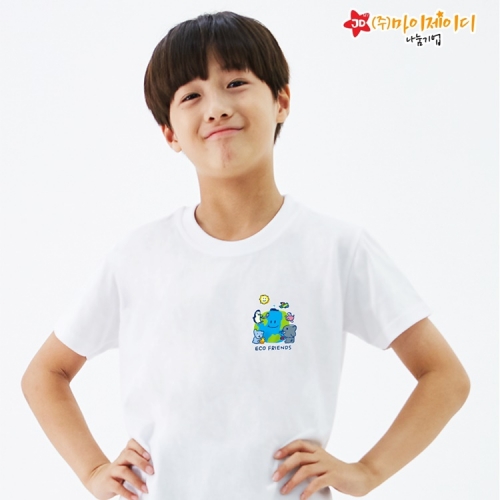국산 순면 아트 티셔츠 면티 반팔 환경유니버스 아트 디자인 에코프랜즈 심플(9색)