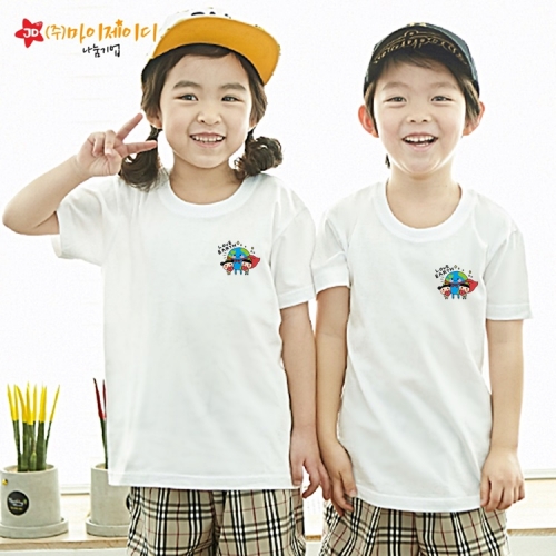 국산 순면 아트 티셔츠 면티 반팔 환경유니버스 아트 디자인 모두함께 지구사랑 심플(9색)