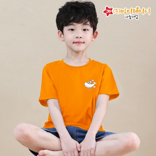 국산 코오롱원사 100% 시원한 쿨론 반팔 티셔츠 기능성 쿨티_하늘고래항공사(심플)