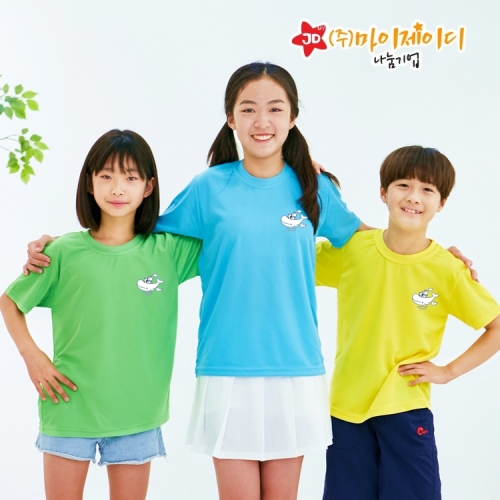 국산 코오롱원사 100% 시원한 쿨론 반팔 티셔츠 기능성 쿨티_하늘고래항공사(심플)