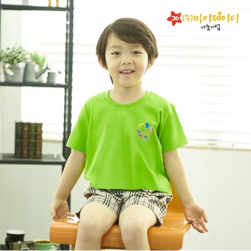 국산 시원한 쿨론 반팔 티셔츠 기능성 쿨티_플래닛 프렌즈(심플)