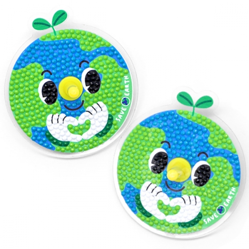 [하하당] 지구야 사랑해 보석십자수 팽이