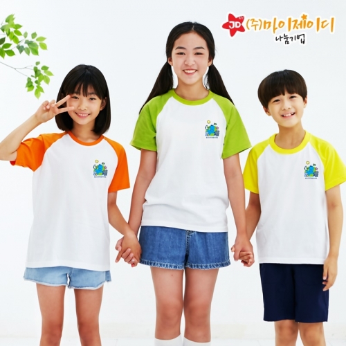 국산 순면 30수 나그랑 티셔츠 면티 반팔 야구티 _환경유니버스 에코프렌즈(심플)