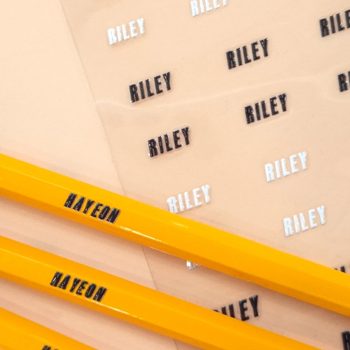 엠보 네임스티커 배경없이 붙이는 타투 스티커 어린이집 투명 반영구 방수 이름표