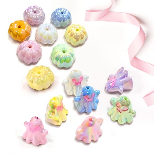 [탑키드] UV 파스텔 호박 캔디 유령 비즈