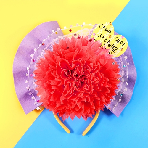 [만꾸] 감사꽃 카네이션 머리띠
