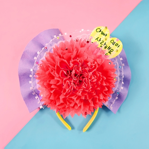 [만꾸] 감사꽃 카네이션 머리띠