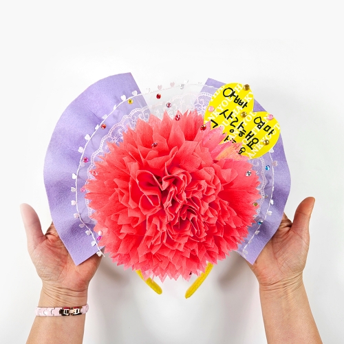 [만꾸] 감사꽃 카네이션 머리띠