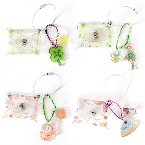 클리어 포켓 쉐이크 키링 (12개)