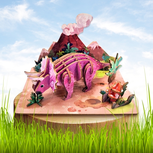 [탑키드] 우드 3D 입체 공룡 퍼즐(6종 택1)