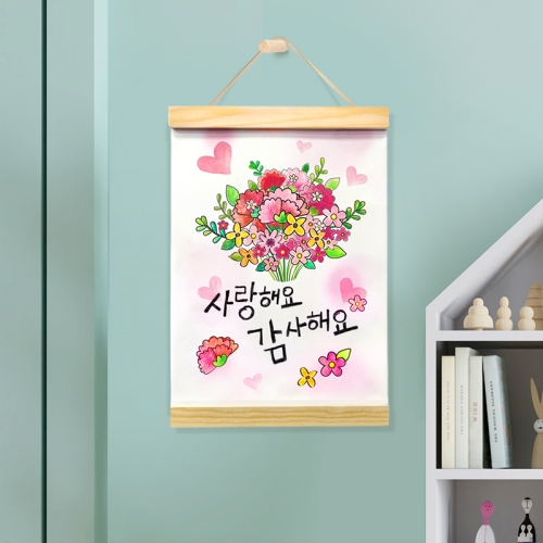 [탑키드] 카네이션 꽃다발 우드 족자 만들기(다회용 액자)