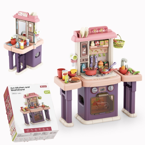 물이나오는 양면 주방놀이세트