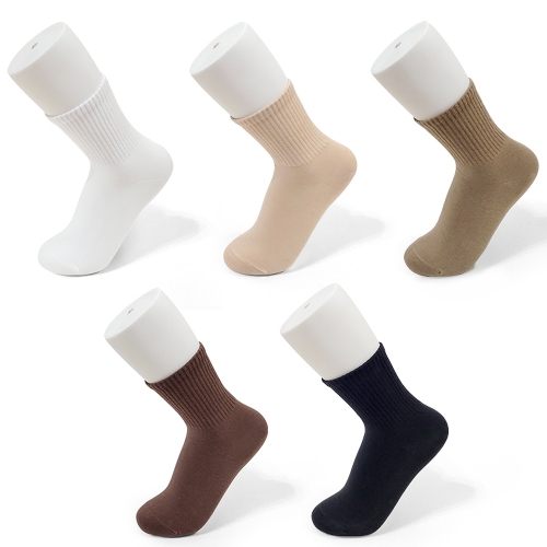 오키 쫀쫀 스판 중목 학생 무지양말 5색 혼합