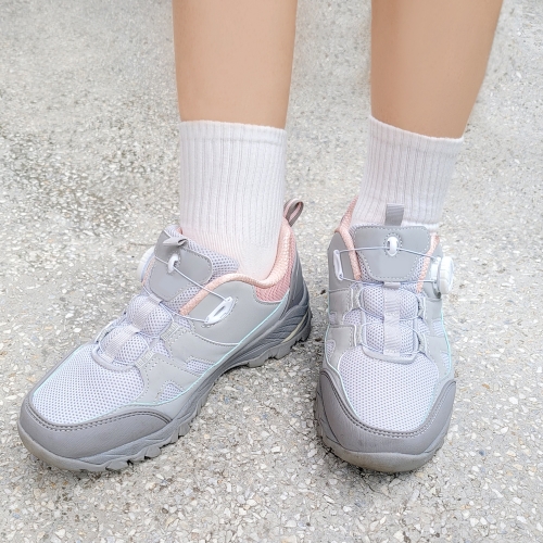 오키 쫀쫀 스판 중목 학생 무지양말 화이트 5켤레