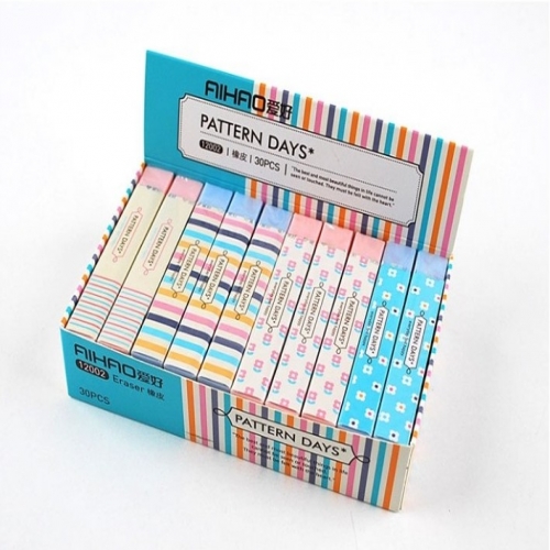 파스텔 직사각 칼라 지우개 30개 1세트