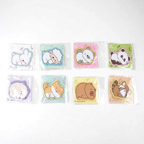 누운 애니멀 점착 메모지 16개 1세트