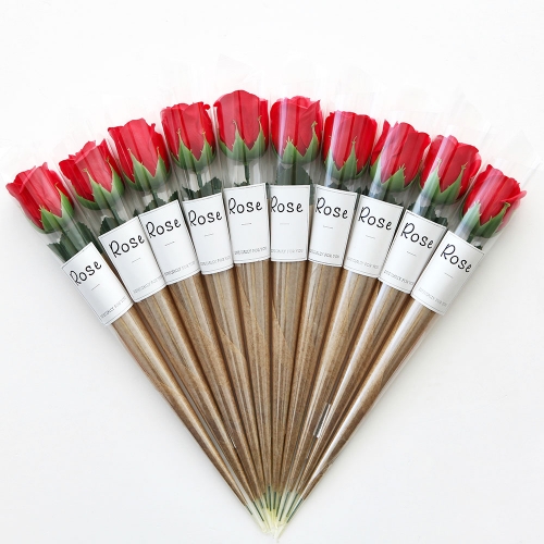 크라프트 비누장미 꽃 한송이