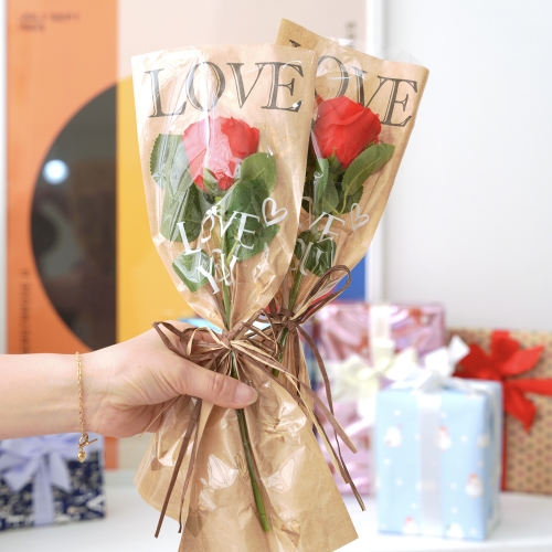 러브 비누장미 꽃 한송이