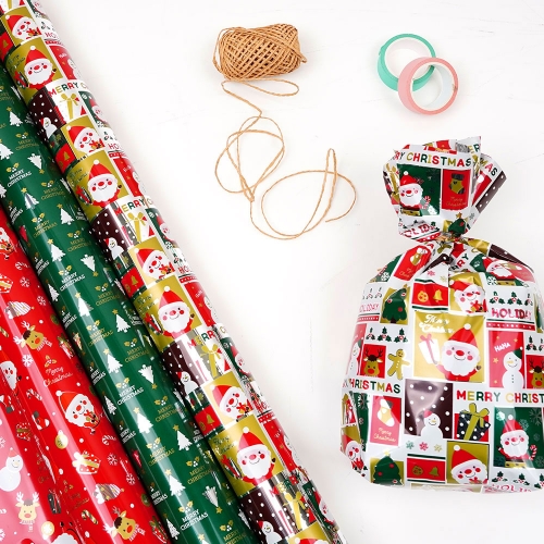 크리스마스 비닐 선물 포장지