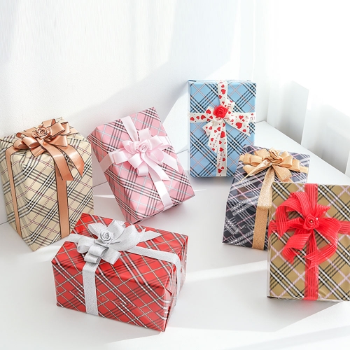 체크 비닐 선물 포장지