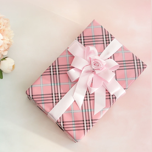 체크 비닐 선물 포장지