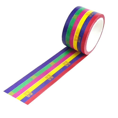 꾸미기 색동 마스킹 테이프 25mm