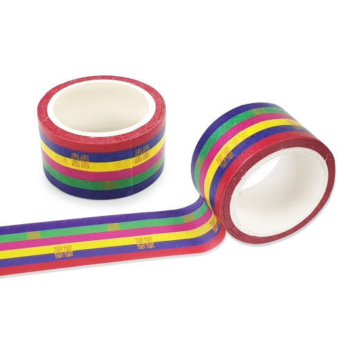 꾸미기 색동 마스킹 테이프 25mm