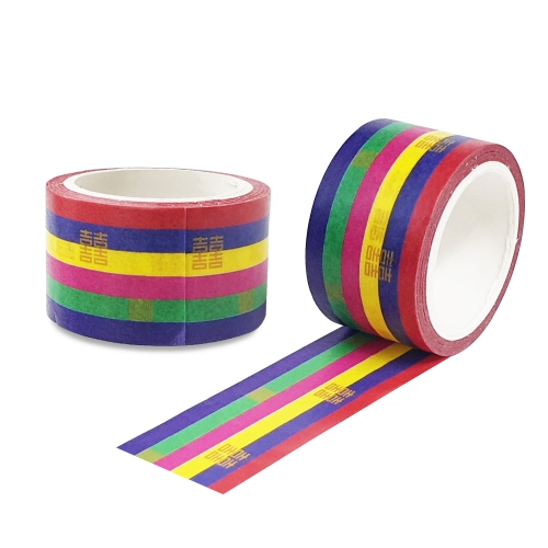 꾸미기 색동 마스킹 테이프 25mm