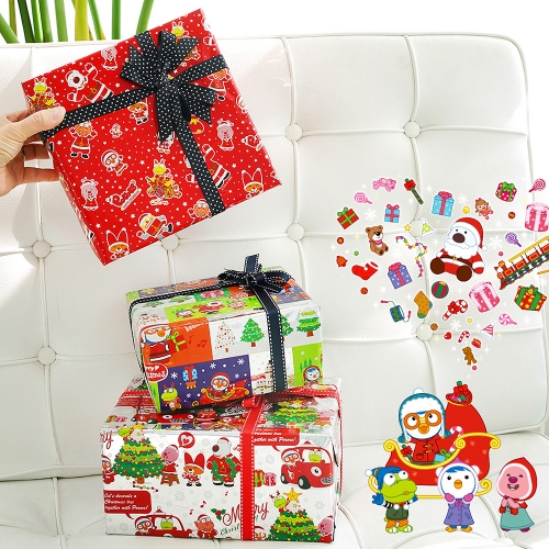 뽀로로 크리스마스 비닐 선물 포장지