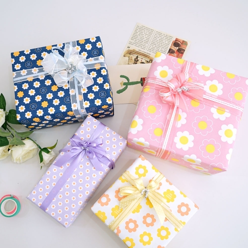 플라워 종이 선물 포장지