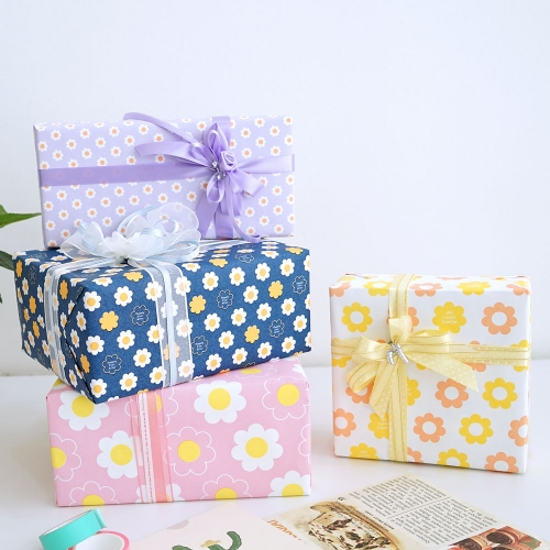 플라워 종이 선물 포장지