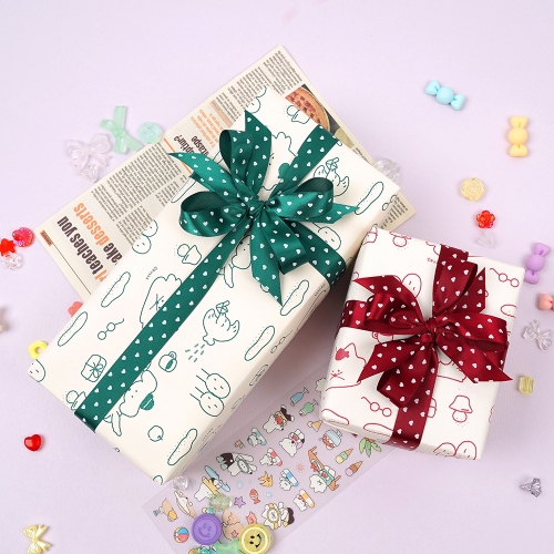 보바 포인트 종이 선물 포장지